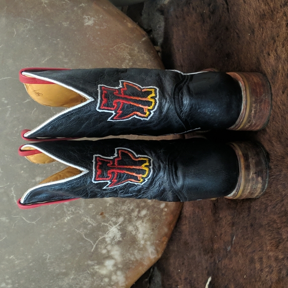 Tin Haul Shoes Tin Haul Skull Crossglow Black Leather Skull